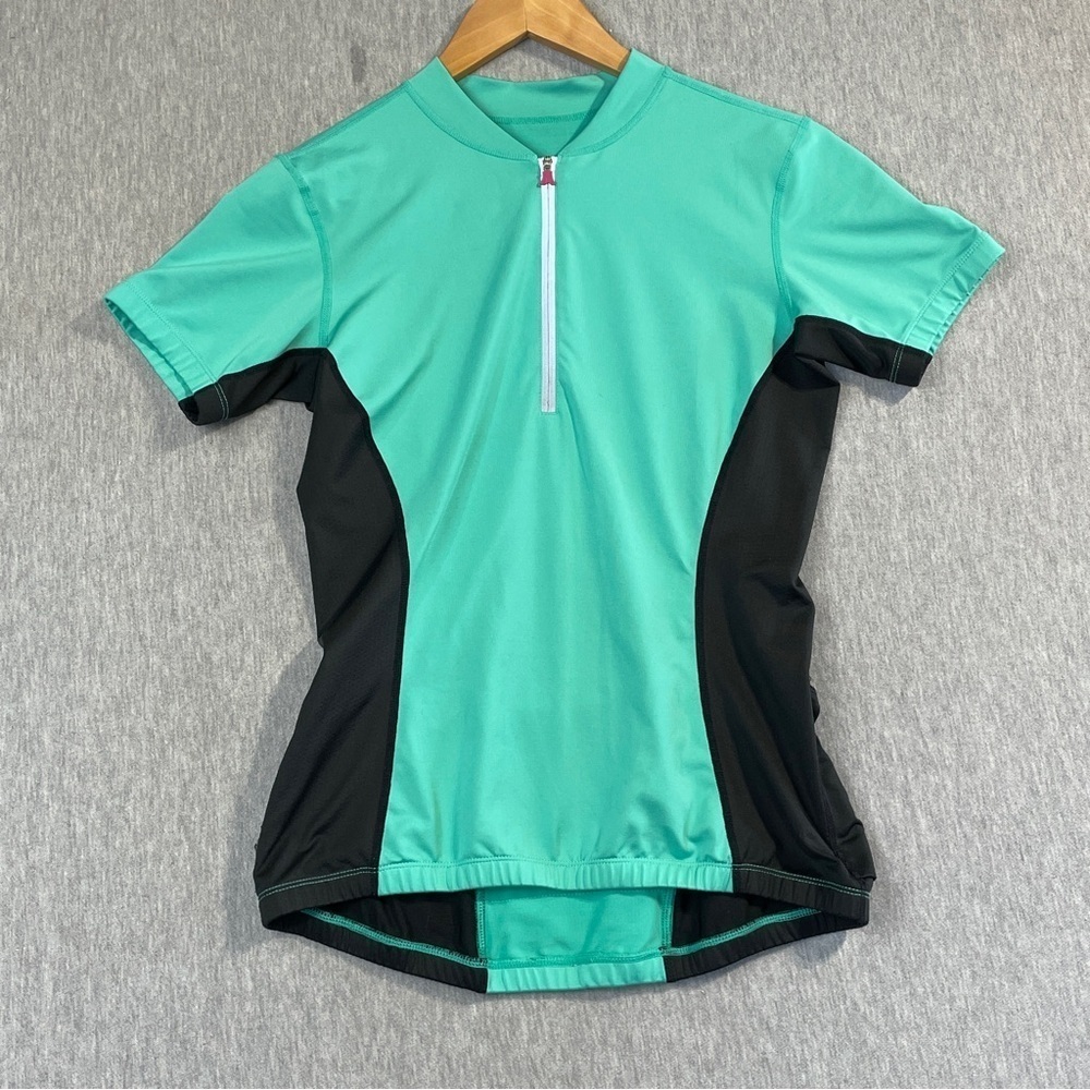 Skirt Sports Cycling Jersey Women’s Size Small Green Black 1/2 Zip Polyester